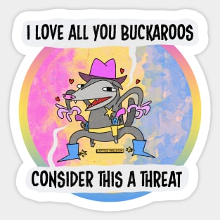 BUCKAROO (Circle) Sticker